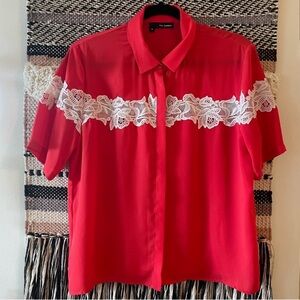 Like NEW! The Kooples Red Blouse!